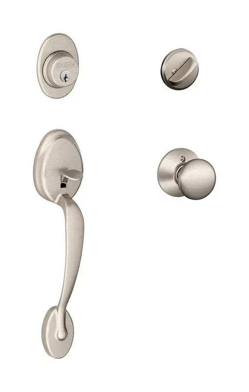 Classic Contemporary Satin Nickel Handleset F60nply619 Right Or Left Handed