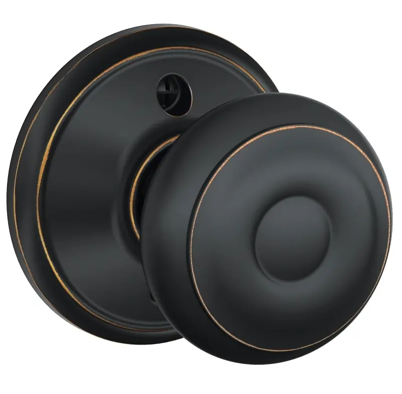 F170 Geo 716 Aged Bronze Georgian Dummy Knob, Round Design, Residential Use