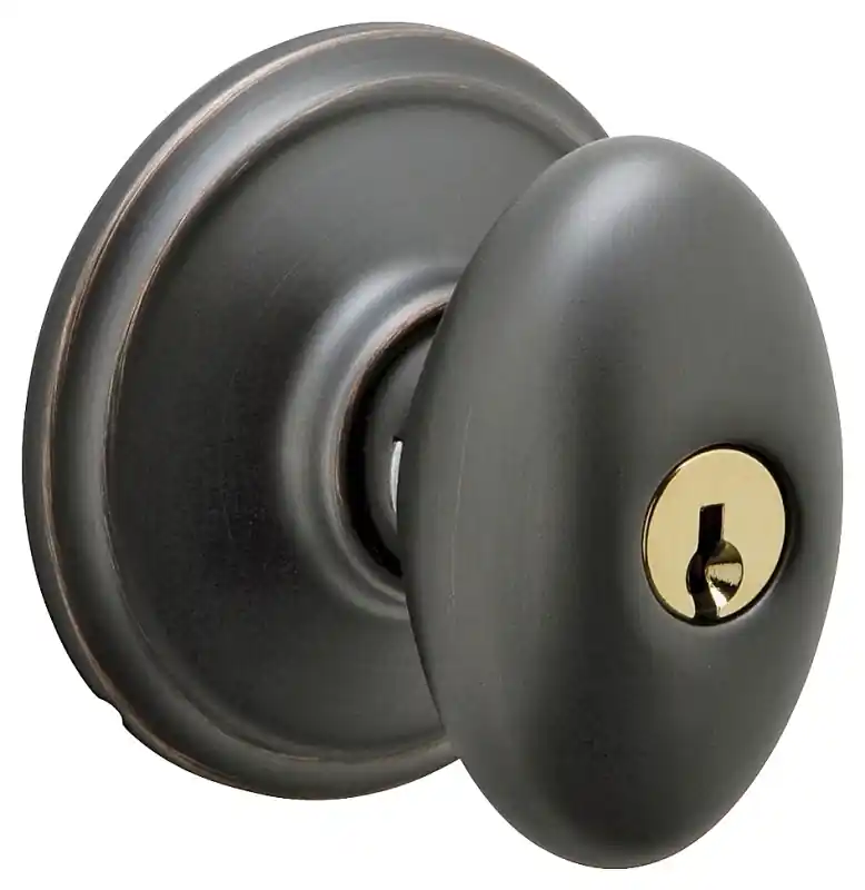 Siena Series F51a Vsie716 Aged Bronze Entry Knob With Re-key Technology