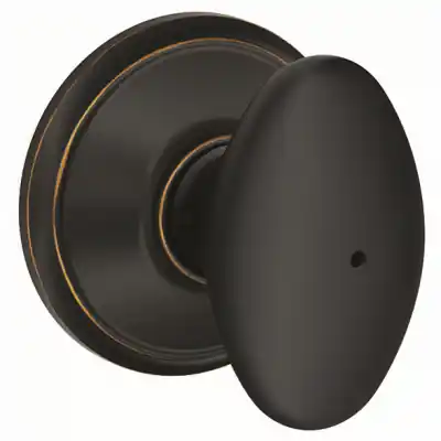 F40vsie716 Siena Aged Bronze Privacy Lever Knob, Residential Grade 2 Lock