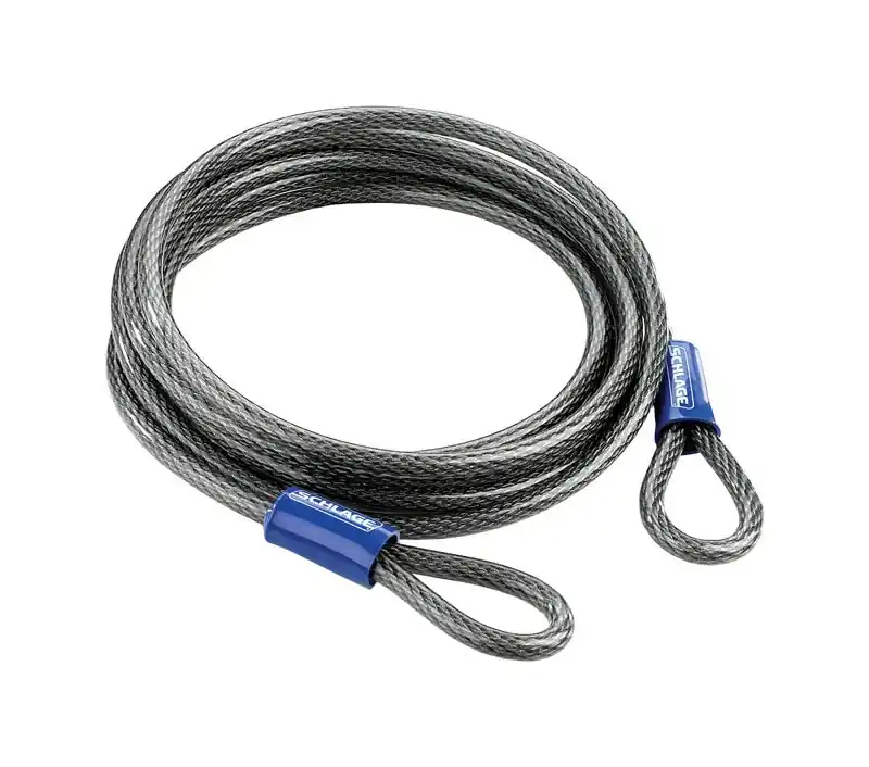 Schlage 3/8 In. W X 15 Ft. L Steel Double Locking Double Loop Cable