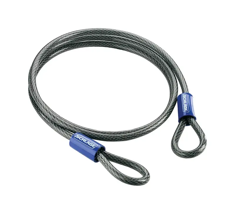 Schlage 84 In. H X 3/8 In. W X 7 Ft. L Steel Double Locking Double Loop Cable
