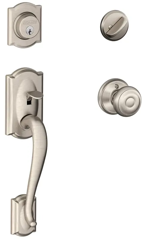 Satin Nickel Georgian Handleset