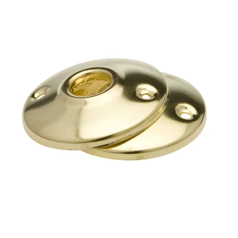 Kaba Ilco Bright Brass Gold Steel Door Knob Rosettes 2 Pk