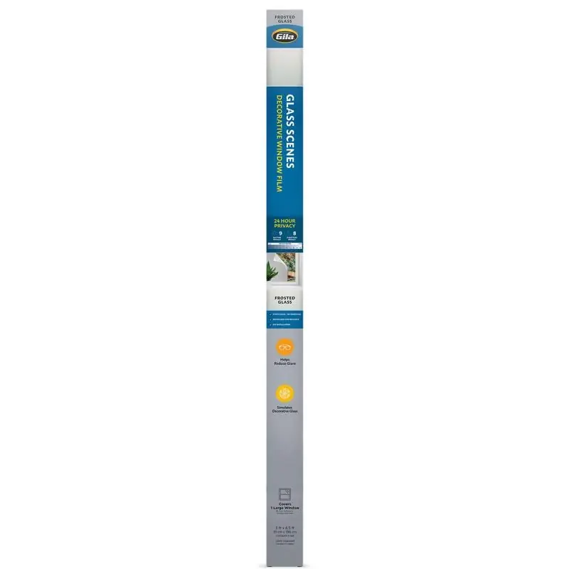 Privacy Control Clear Frosted Glass Indoor Window Film 36 In. W X 78 In. L