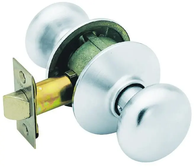 Plymouth Satin Chrome Brass Passage Door Knob F10ply626 Right Or Left Handed