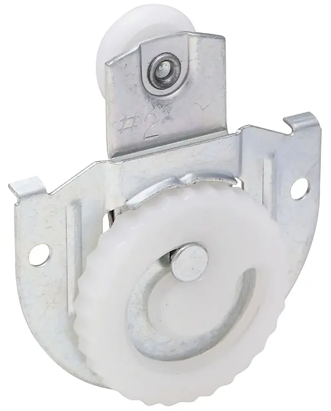 National Hardware Zinc-Plated Silver/White Nylon/Steel Sliding Door Hangers 2 Pk