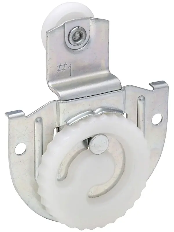 National Hardware Zinc-Plated Silver/White Nylon/Steel Sliding Door Hangers 2 Pk