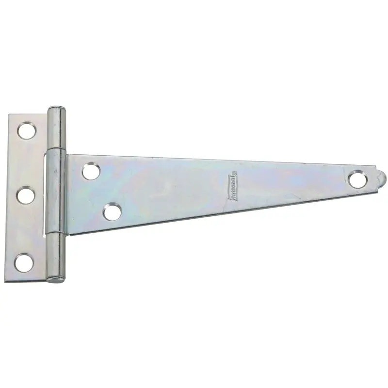 National Hardware 6 In. W X 6 In. L Zinc Plated Silver Steel Light Duty T Hinge 2 Pk