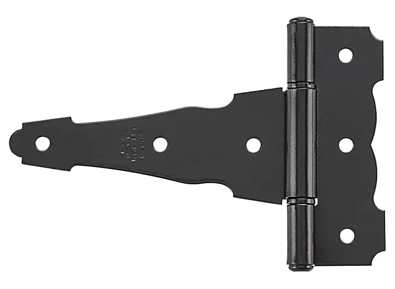 National Hardware 4 In. W X 4 In. L Black Steel Ornamental T Hinge 1 Pk