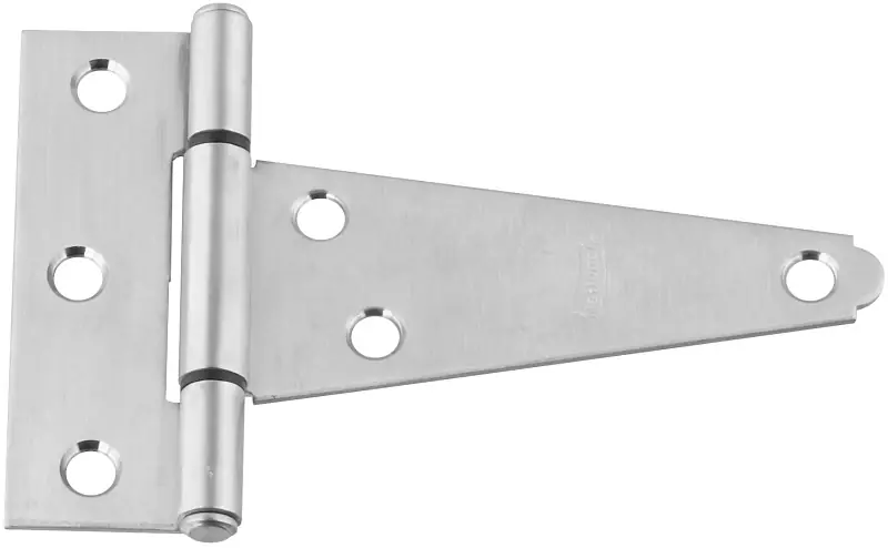 National Hardware 4 In. W X 4 In. L Silver Stainless Steel Heavy Duty T Hinge 1 Pk