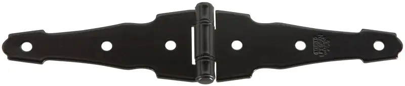 National Hardware 4 In. W X 4 In. L Black Steel Ornamental Strap Hinge 1 Pk