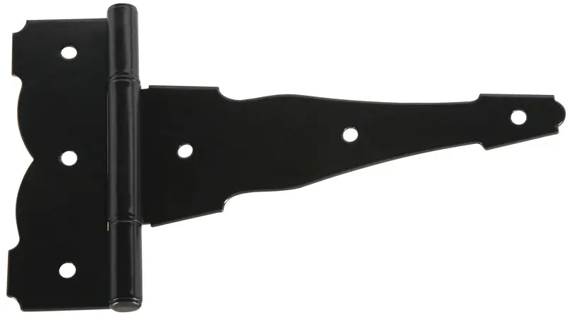 National Hardware 5.5 In. W X 8 In. L Black Steel Ornamental T Hinge 1 Pk