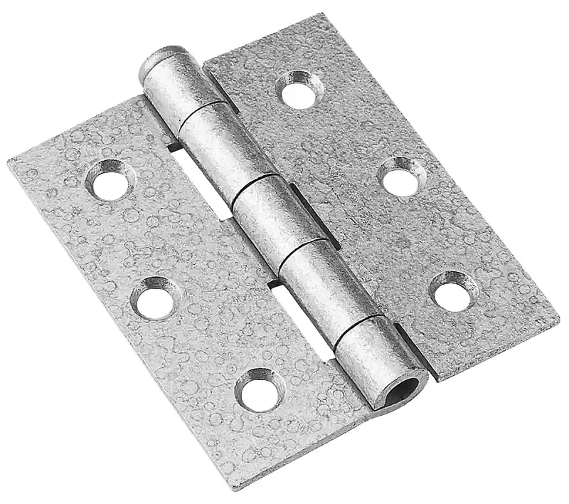 National Hardware 2-1/2 In. W X 3 In. L Galvanized Silver Steel Broad Hinge 2 Pk