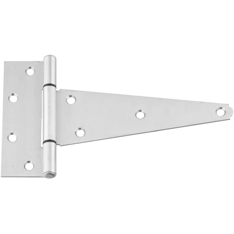 National Hardware 8 In. W X 8 In. L Stainless Steel Silver Stainless Steel Heavy Duty T Hinge 1 Pk