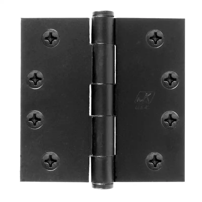 Acorn 3-1/2 In. L Black Butt Hinge 1 Pk