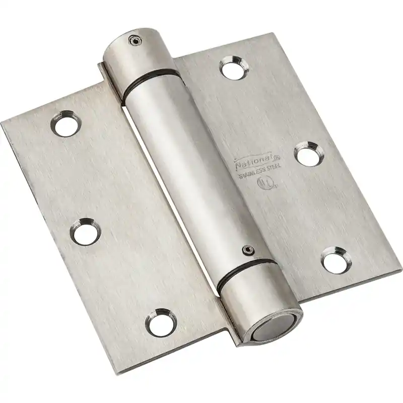 National Hardware 3-1/2 In. L Stainless Steel Spring Hinge 1 Pk