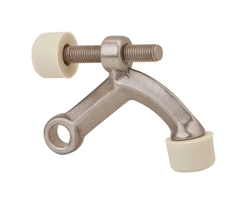 Aluminum Satin Nickel Hinge Pin Door Stop For Wall Mounting - Model 70a15