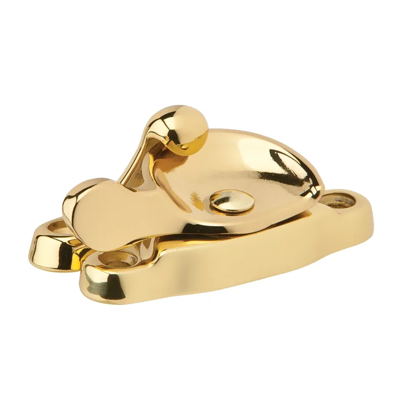 Ives Polished Brass Brass Window Lock 1 Pk