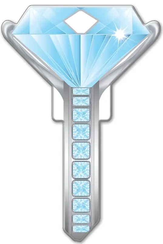 Diamond Design Decorative House Key Blank For Kwikset Kw11