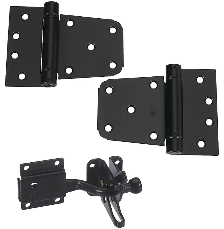 National Hardware Black Steel Gate Hardware Kit 1 Pk