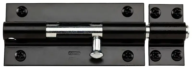 National Hardware 8 In. L Black Steel Heavy Duty Barrel Bolt 1 Pk