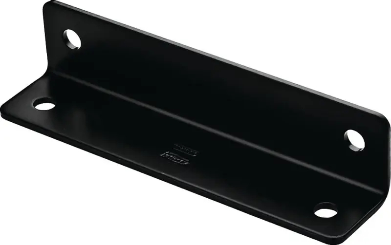 Corner Brace, Black Steel, 7-1/8 X 1.6 X 1/8 In.