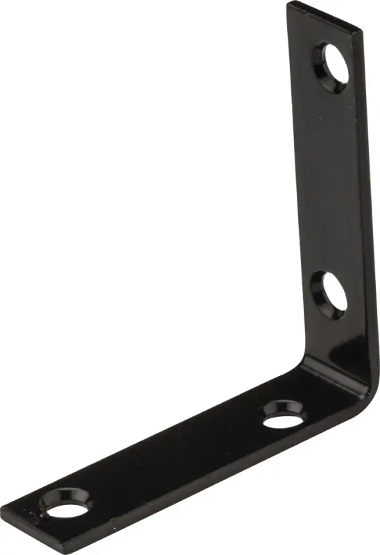 Corner Brace, Black, 2.5 X 5/8 In.
