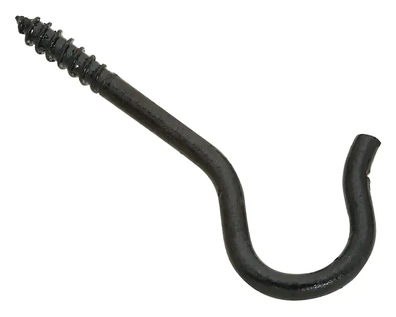 National Hardware 2.5 In. L Black Steel Ceiling Hook 25 Lb. Cap. 3 Pk