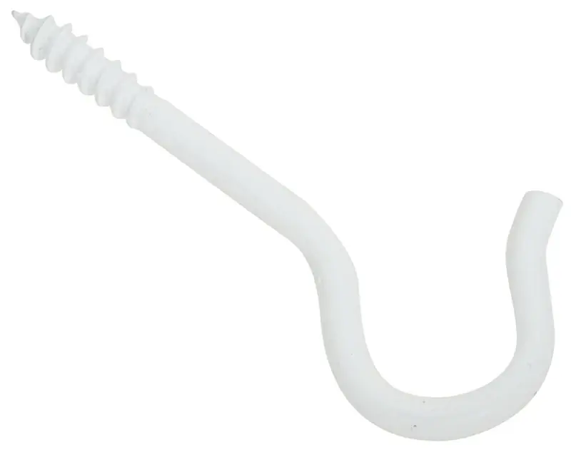 National Hardware 2.5 In. L White Steel Ceiling Hook 25 Lb. Cap. 1 Pk