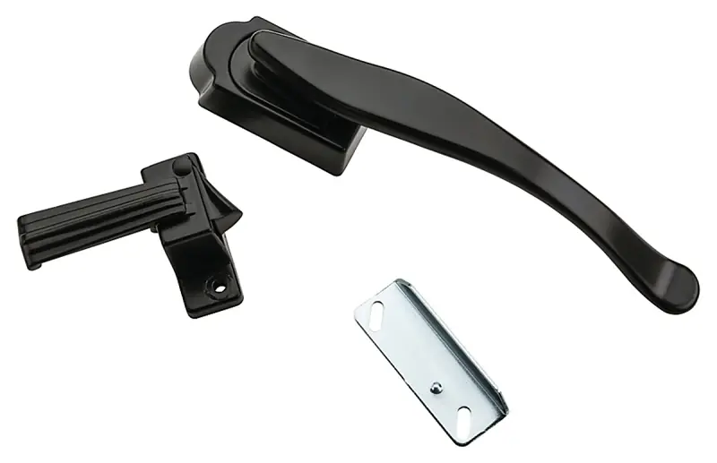 National Hardware Matte Black Zinc Lever Latches 1 Pk