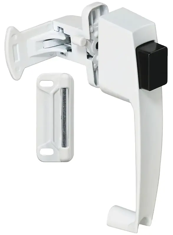 National Hardware Bright White Zinc Push Button Latch 1 Pk
