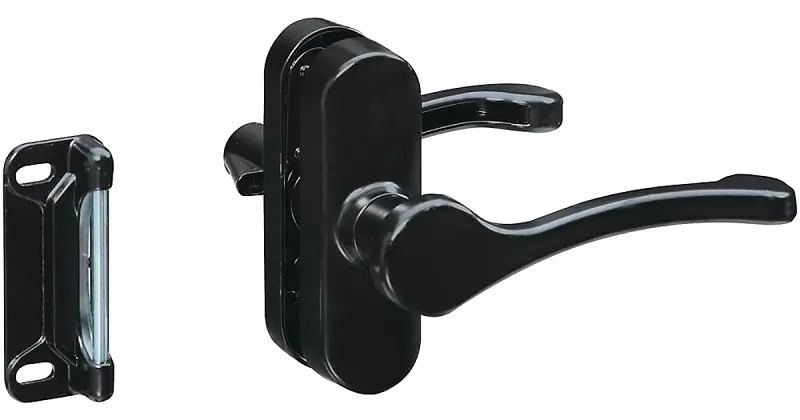National Hardware Matte Black Zinc Lever Latches 1 Pk