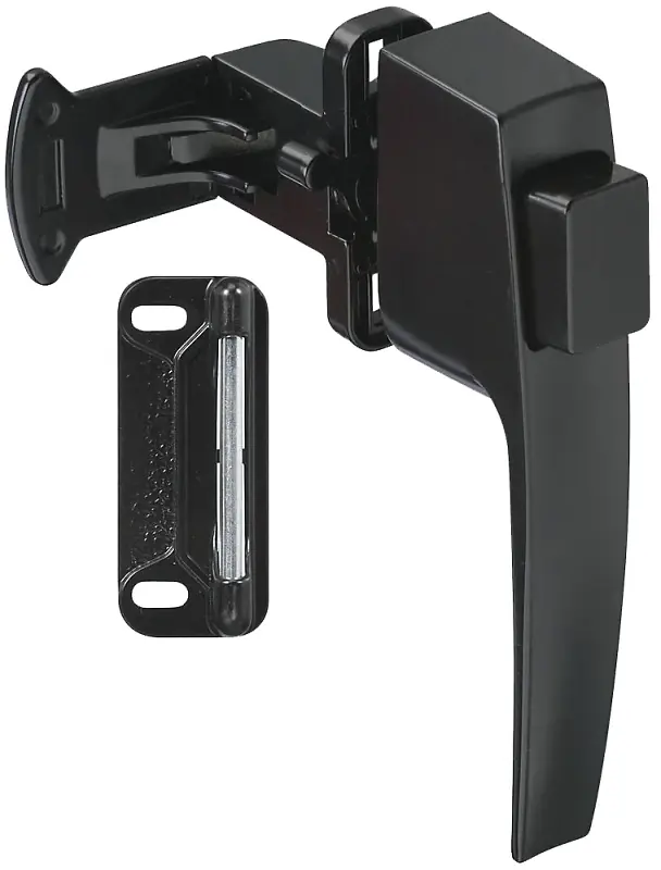 National Hardware Matte Black Zinc Push Button Latch 1 Pk
