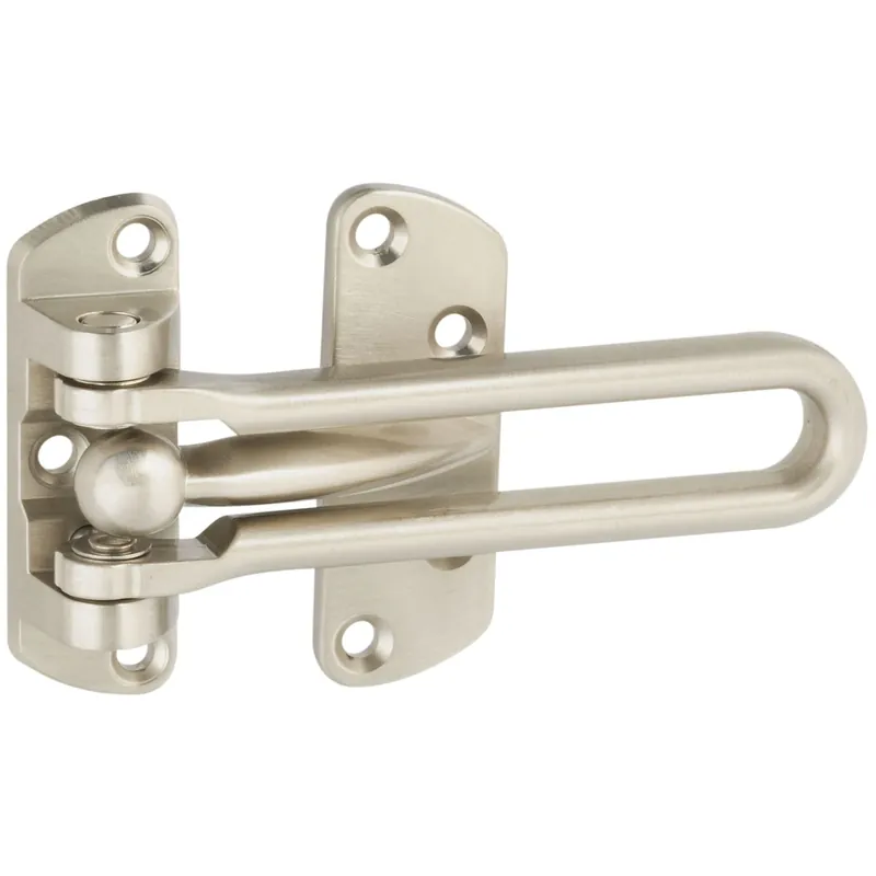 National Hardware 1.75 In. H X 6 In. L Satin Nickel Silver Zinc Die Cast Door Security Guard