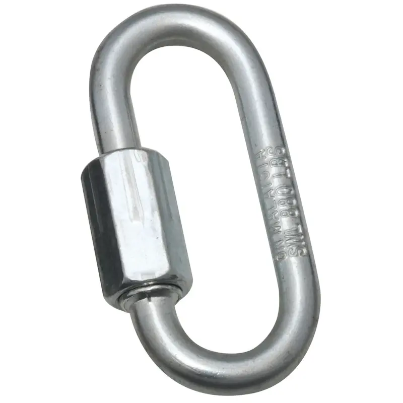 Chain Quick Connecting Link, Zinc, 1/4 In.