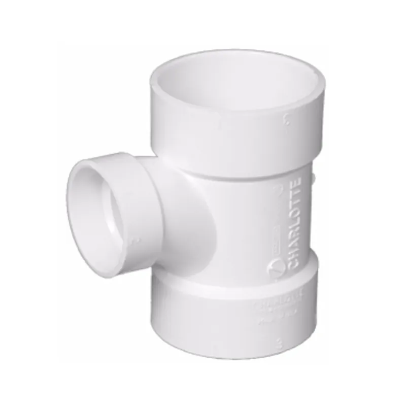 Charlotte Pipe Schedule 40 2 In. Hub X 1-1/2 In. D Spigot PVC Sanitary Tee 1 Pk