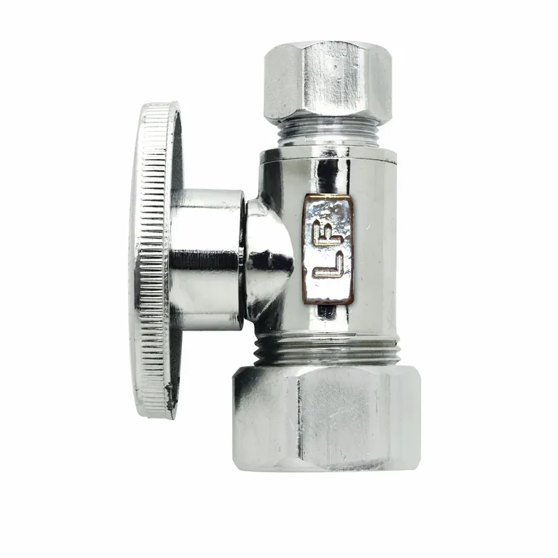 5/8 In. Compression X 3/8 In. Compression Brass Straight Valve Model 2068pclf