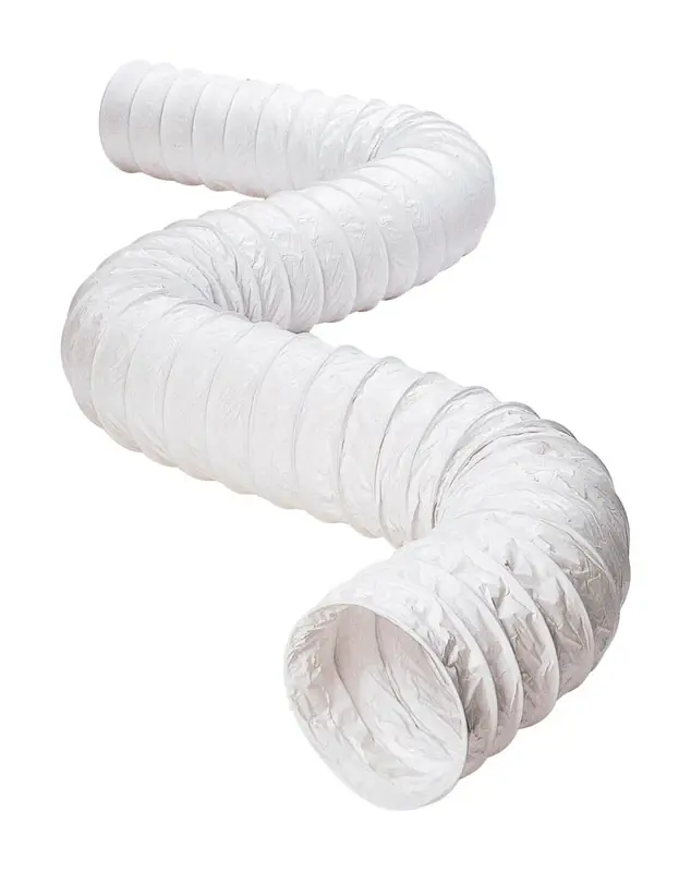 50 Ft. L X 3 In. D White Vinyl Vent Hose For Efficient Ventilation