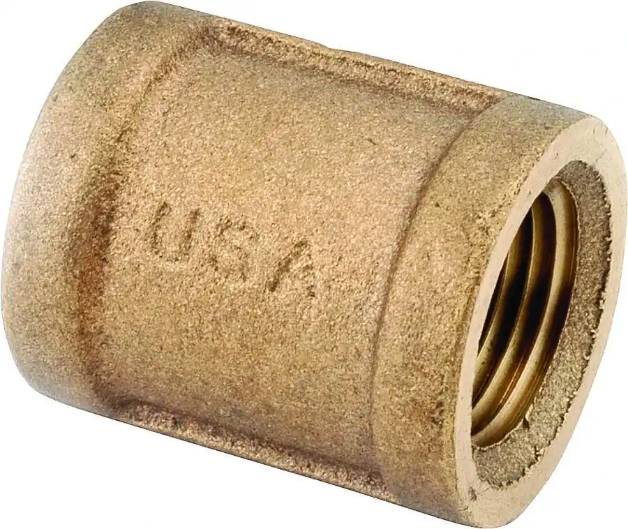 Pipe Fitting Coupling, Lead Free Brass, 1 In.