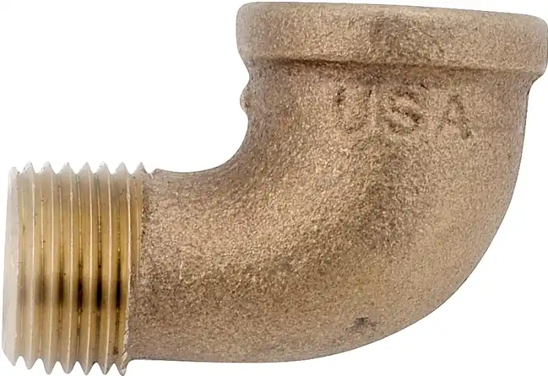 Rough Brass Street Elbow, 90 Degrees, 1/8 In.