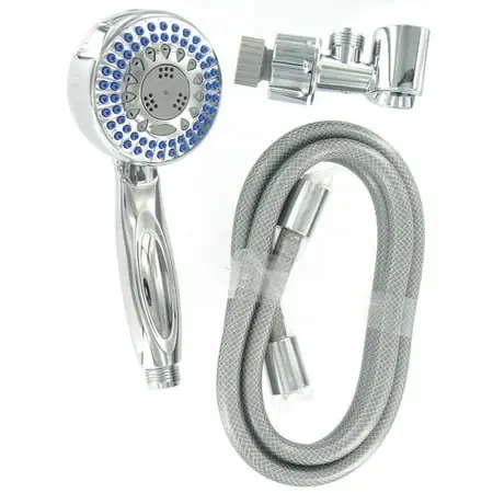 Trs-553 Hand Held Chrome Finish Showerhead With 5 Ft Hose And Power Spray