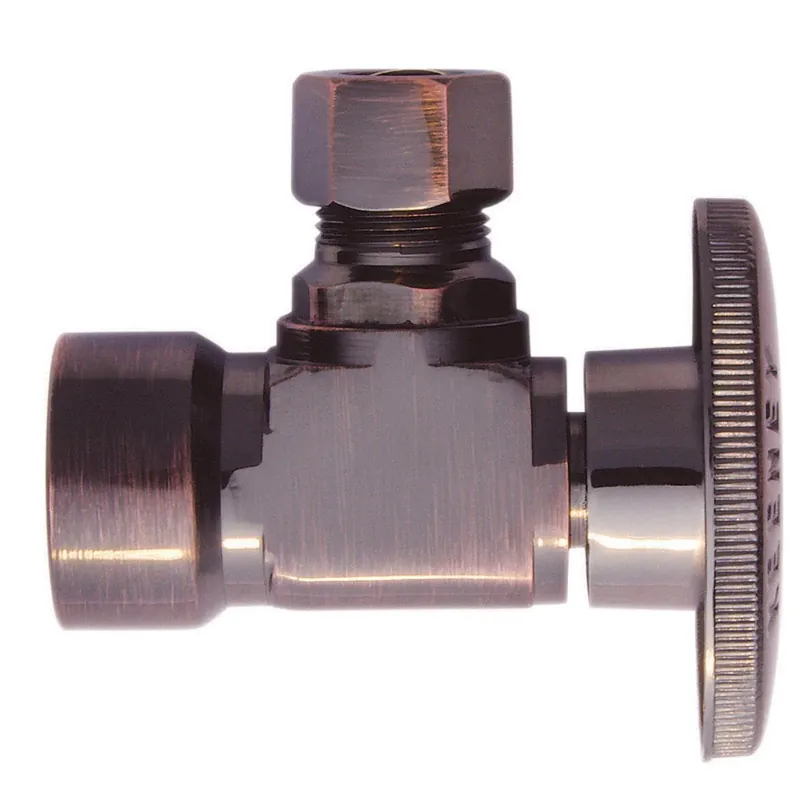 1/2 In. Fip X 3/8 In. Brass Shut-off Valve - Lead Free, Venetian Bronze