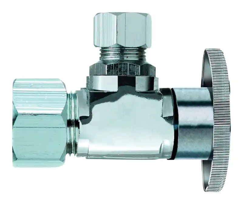 5/8 In. Compression X 1/2 In. Compression Brass Angle Valve Model 2624pclf