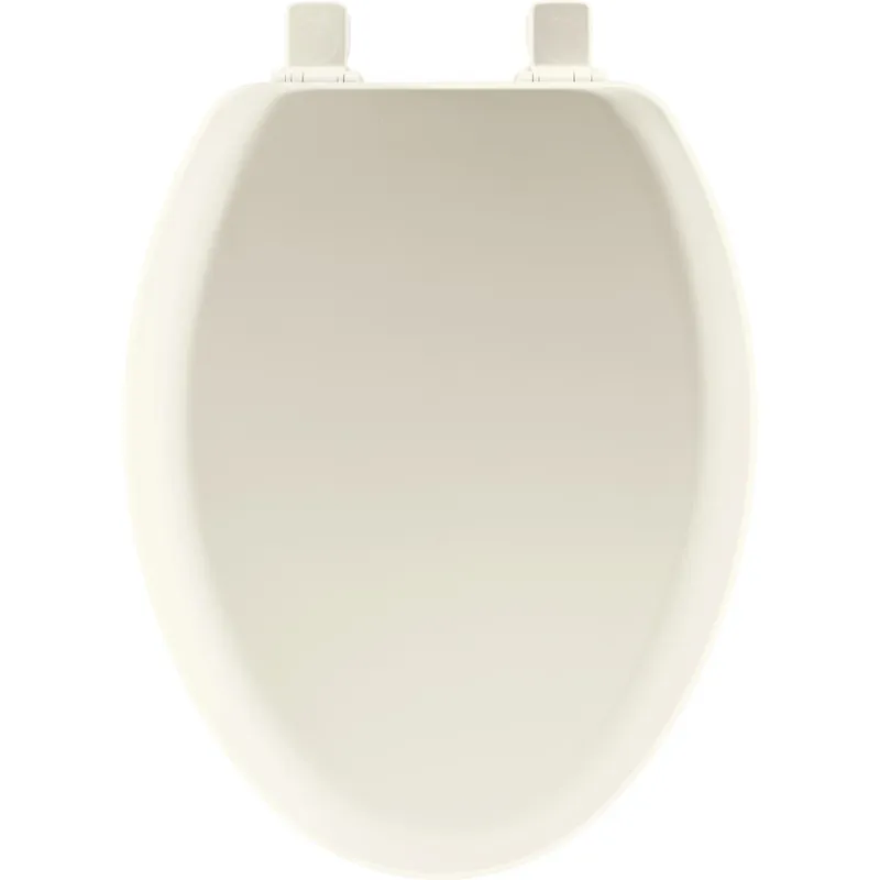 Elongated Closed Front Biscuit Molded Wood Toilet Seat 141ec346