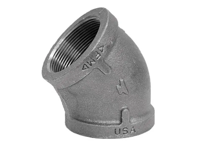 45-Degree Black Pipe Elbow, 1/4 In.
