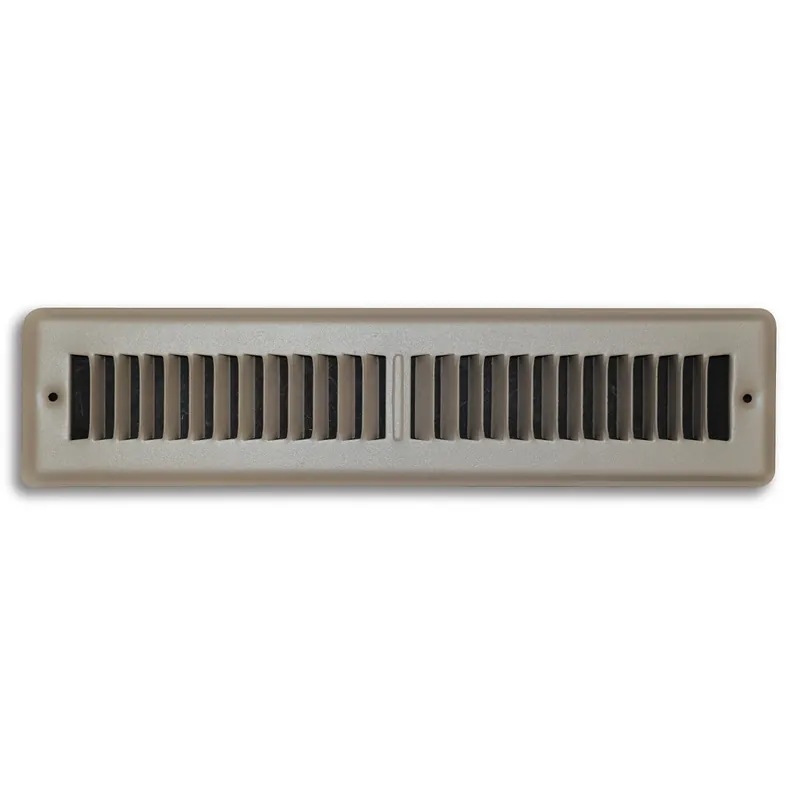 2 In. H X 14 In. W 2-way Powder Coat Brown Steel Toe Space Floor Register