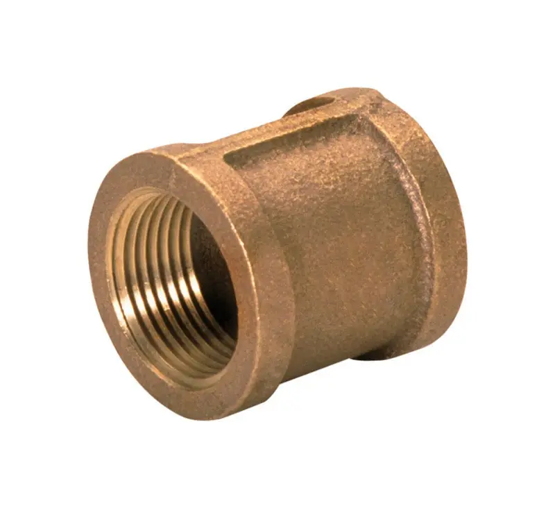 JMF Company 3/8 In. FPT X 3/8 In. D FPT Red Brass Coupling