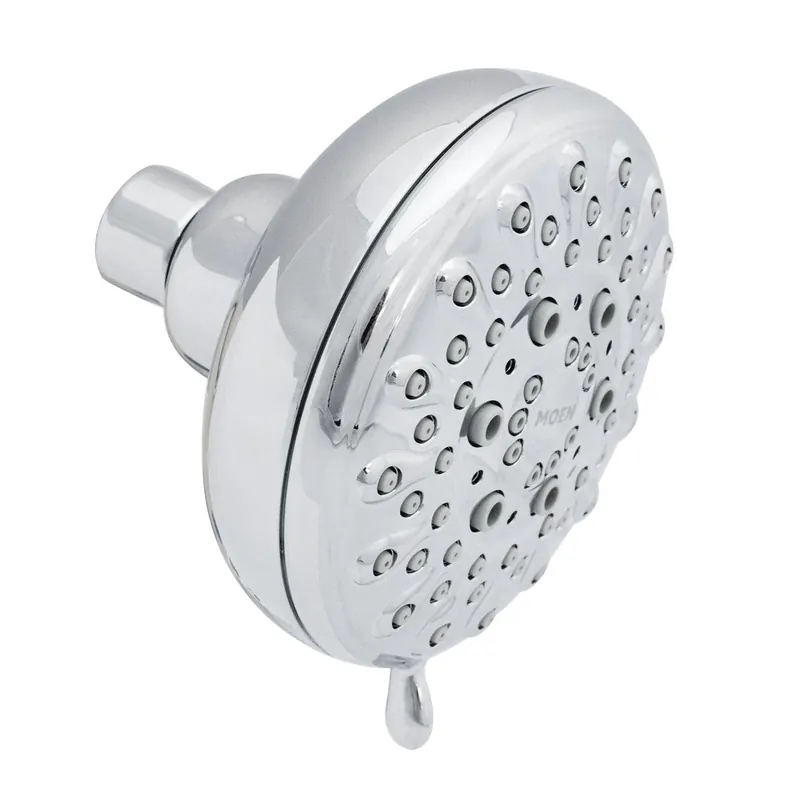 Banbury 5-Spray Shower Head, Fixed Mount, Chrome, 4-In. Diam.