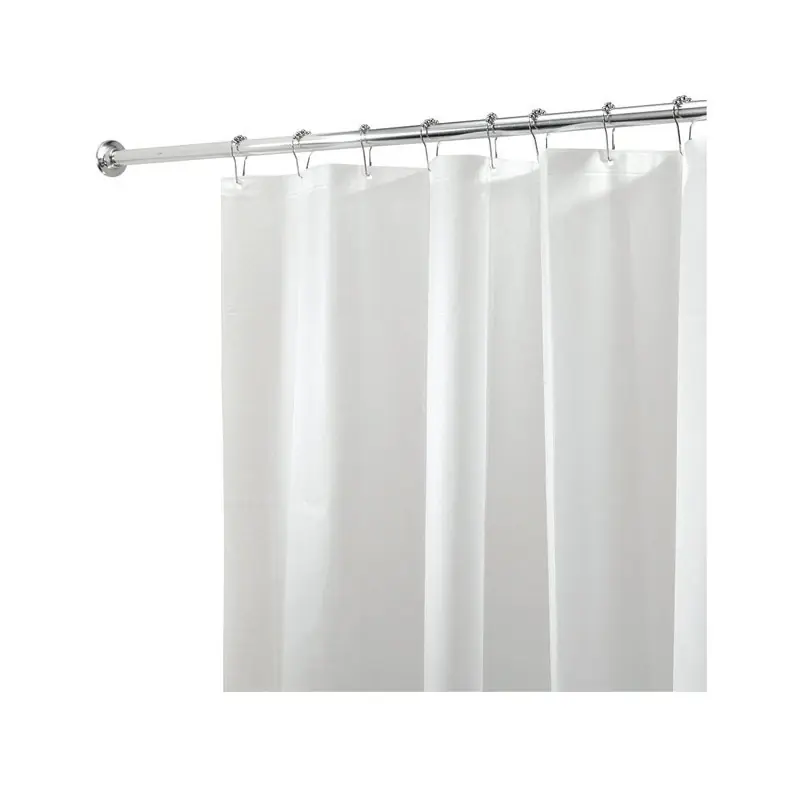 IDesign 72 In. H X 72 In. W White Solid Shower Curtain Liner PEVA